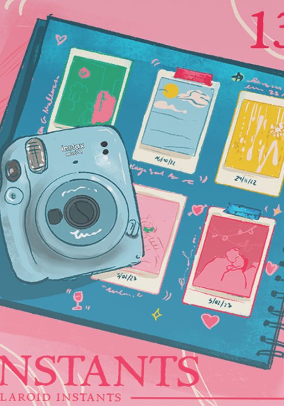 Fragile, a stamp series illustration