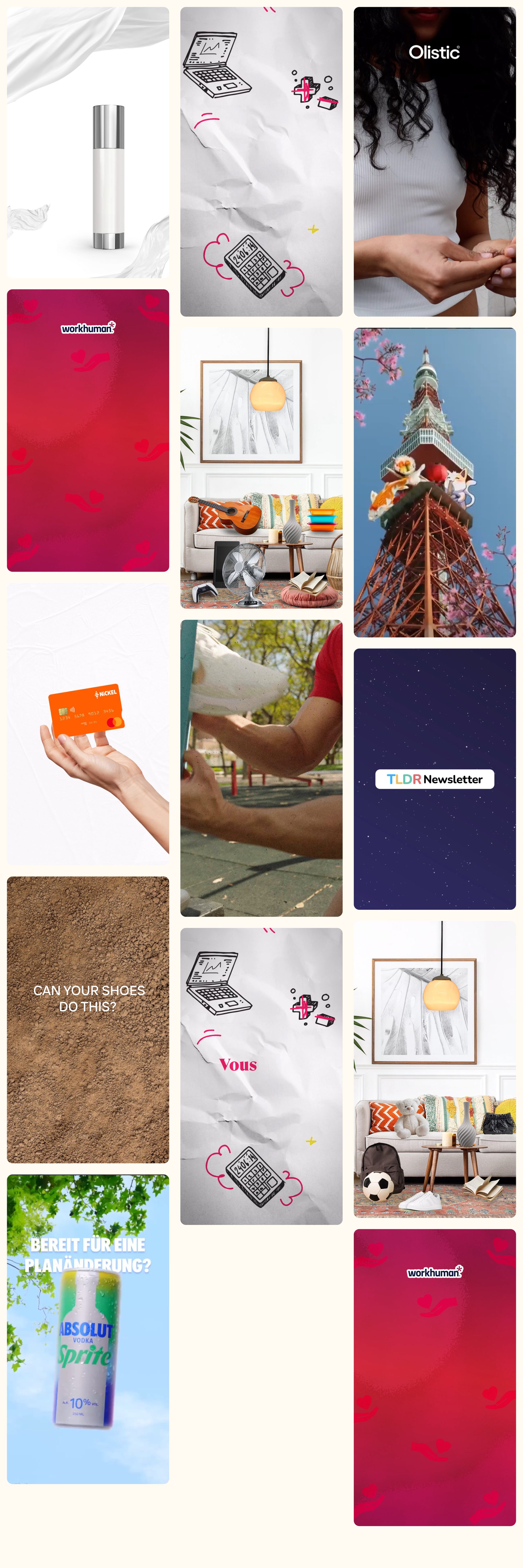 Linkvids social media and brand content gallery
