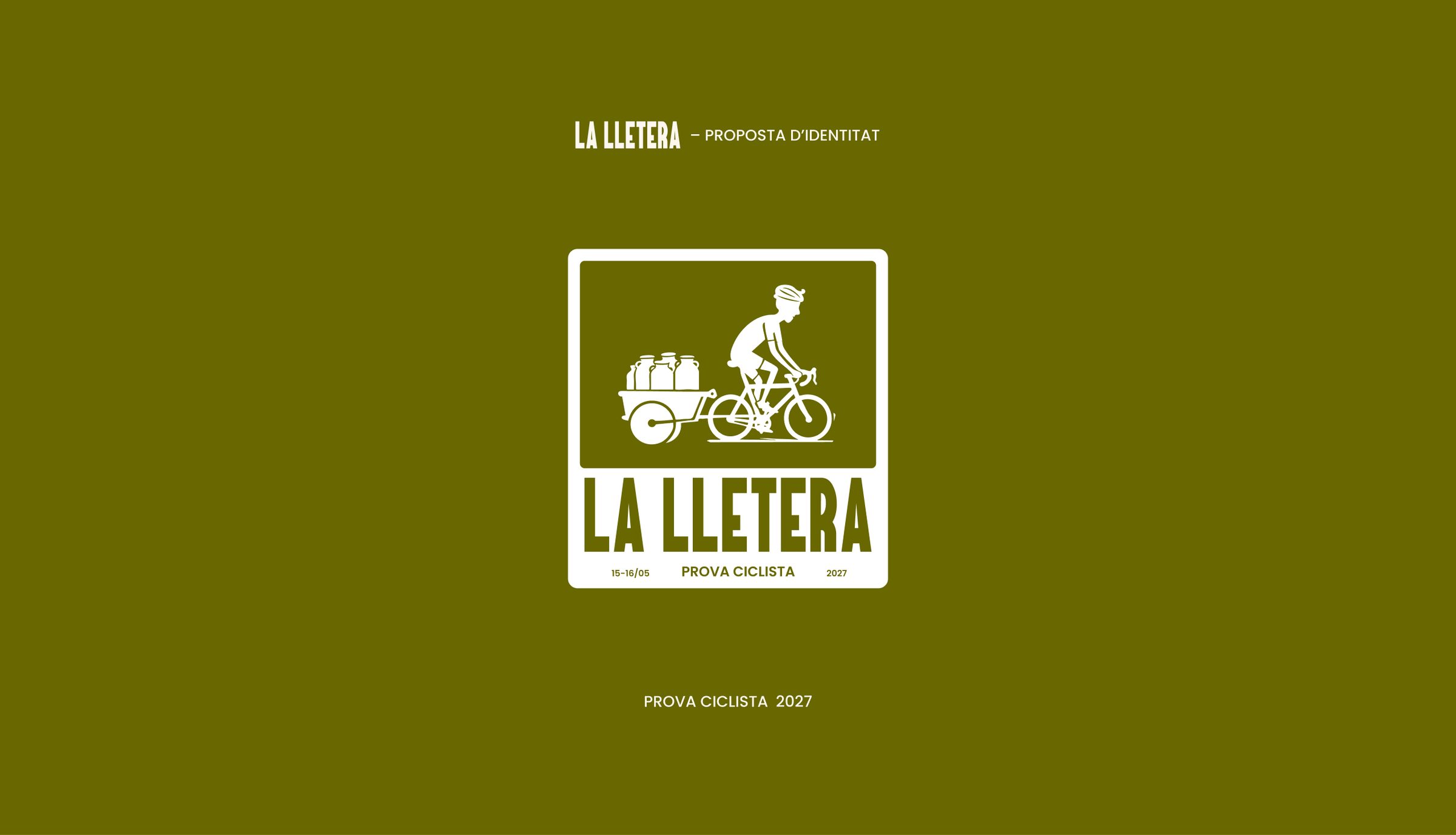 La Lletera identity proposal poster and applications