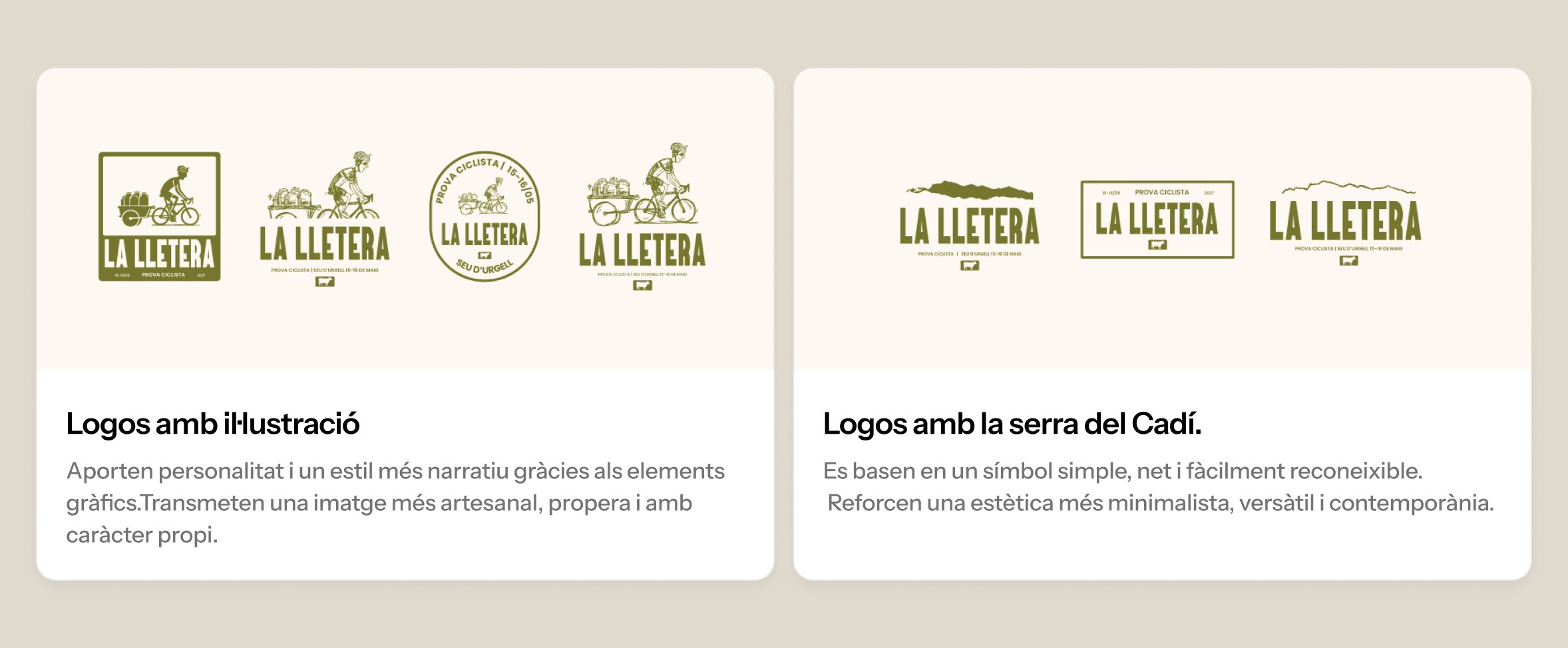 Logo versions: with illustration and with the Cadí mountains